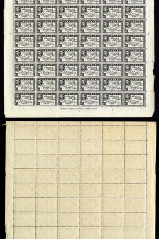 Fiji SG261 1940 6d black Die II perf 13.5 Sheet of 60 U/M Cat 660 pounds