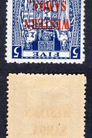 Samoa SG214w Five Pounds Arms Mult Wmk Inverted Wiggins Teape M/M Cat 425 pounds