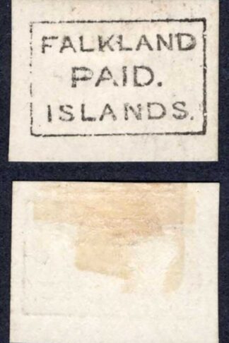 Falkland Is SGFR1 PAID Black Frank Posthumous Example circa 1890 Cat 110