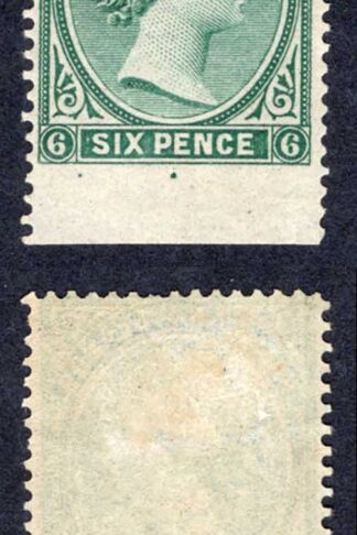 Falkland Is SG3 6d Blue-green No Wmk M/M Cat 120 pounds