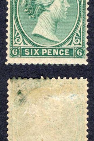 Falkland Is SG3 6d Blue-green No Wmk M/M Cat 120 pounds