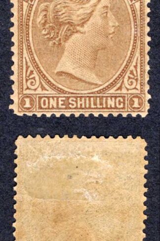Falkland Is SG37 1/- Grey-brown Wmk CA M/M Cat 90 pounds