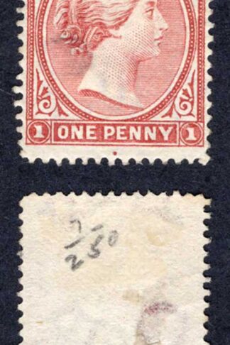 Falkland Is SG7 1d Pale Claret Wmk CA Sideways M/M Cat 110 pounds