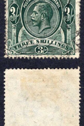 Falkland Is SG66 3/- Slate green Wmk Mult CA Fine used Cat 100 pounds