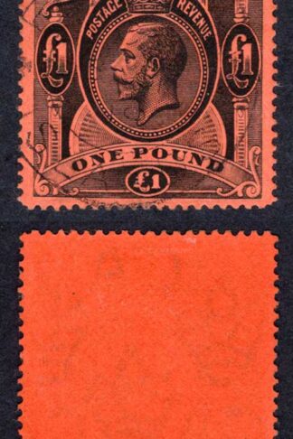 Falkland Is SG69 KGV One Pound Black/red Wmk Mult CA Superb CDS Cat 650 pounds