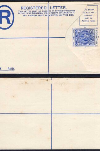 Falkland Is KGV 2d Blue Registered Envelope Mint