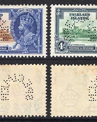 Falkland Is SG139s/42s 1935 Silver Jubilee Set Perf SPECIMEN M/M Cat 500 pounds