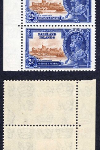 Falkland Is SG140I 2 1/2d Re-entry U/M (tone patch) Cat 237 pounds