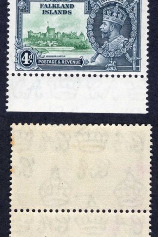 Falkland Is SG141 4d (bottom stamp U/M) Pair Cat 54 pounds