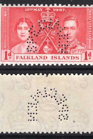 Falkland Is SG143/5 1937 Coronation Perf SPECIMEN M/M Cat 425 pounds