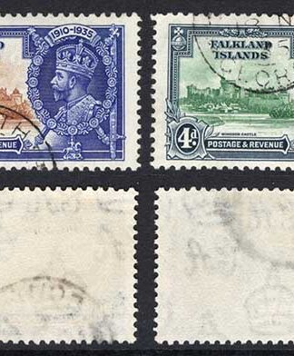 Falkland Is SGZ66/Z69 1935 Silver Jubilee Set used in South Georgia Cat 42 pounds