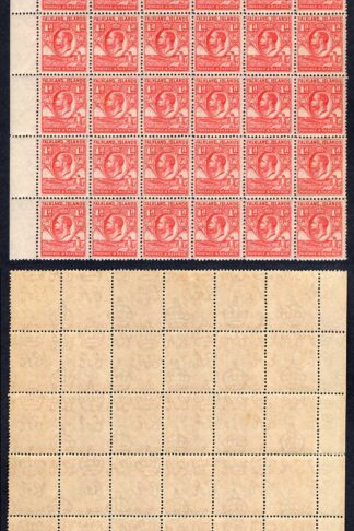 Falkland Is SG117 1d Block of 30 U/M Cat 240+++ pounds