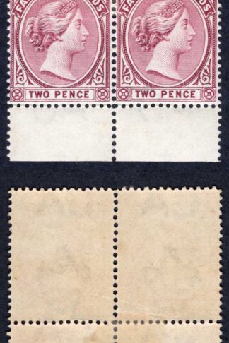 Falkland Is SG25 2d Purple M/M Block of Four Cat 30++ pounds