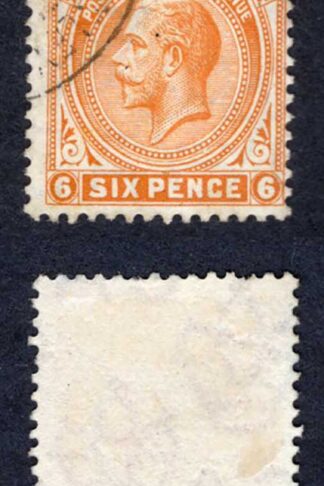 Falkland Is SG64b 6d Blown-orange Wmk Mult CA Cat 135 pounds