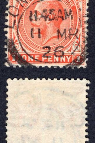 Falkland Is SG74 1d Wmk Script Cancelled in LONDON UK