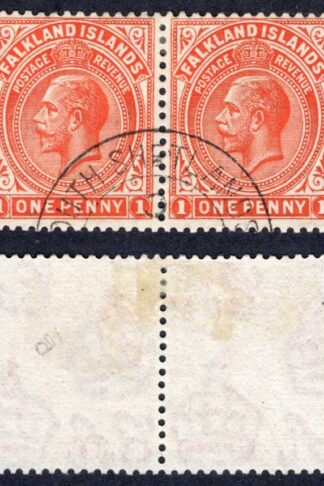Falkland Is SGZ142 1d Wmk Script with SOUTH SHETLAND CDS Cat 110 pounds