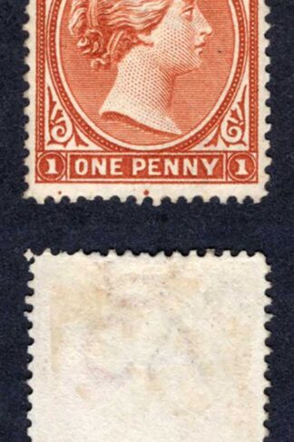 Falkland Is SG20 1d Orange Brown Wmk CA (Reversed) M/M Cat 65 pounds