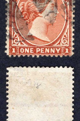 Falkland Is SG20 1d Orange Brown Wmk CA (Reversed) used Cat 60 pounds