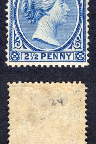 Falkland Is SG28 2 1/2d Dull Blue Wmk CA Cat 350 pounds M/M
