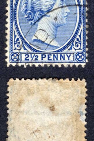 Falkland Is SG28 2 1/2d Dull Blue Wmk CA Cat 38 pounds
