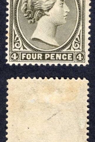 Falkland Is SG12 4d Olive Grey-Black Wmk CA Cat 225 pounds