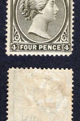 Falkland Is SG32 4d Olive-Black Wmk CA M/M (hinge remainder) Cat 16 pounds