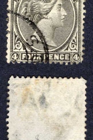 Falkland Is SG32 4d Olive-Black Wmk CA (Thin) Wmk REVERSED