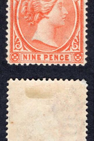 Falkland Is SG35 9d Pale Reddish Orange M/M Cat 65 pounds