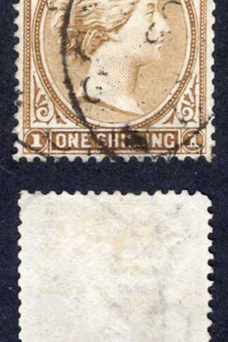 Falkland Is SG38 1/- Yellow-brown used Cat 60 pounds