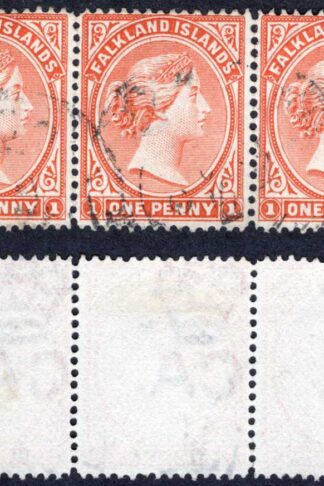 Falkland Is SG22 1d Venetian Red Cat 51 pounds