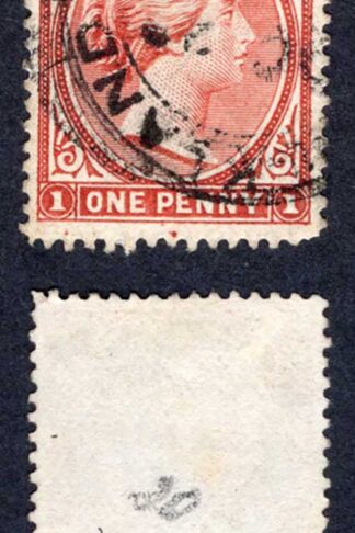Falkland Is SG1 1d Claret NO WMK Cat 450 pounds