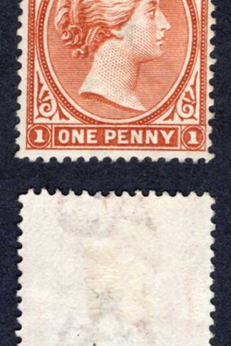Falkland Is SG20 1d Orange Brown Wmk CA Reversed M/M Cat 65 pounds