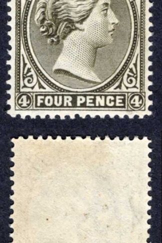 Falkland Is SG6 4d Grey-black Wmk CA Fine M/M Cat 850 pounds