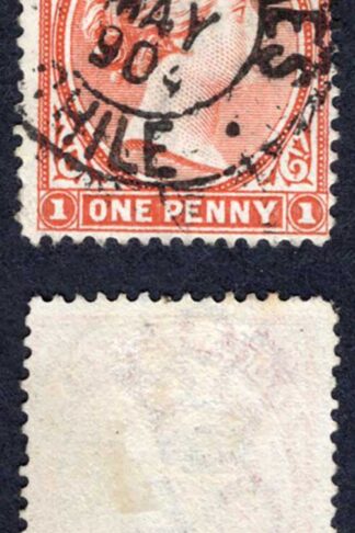 Falkland Is SG23 1d Pale Red with Magallanes (Chile) RARE