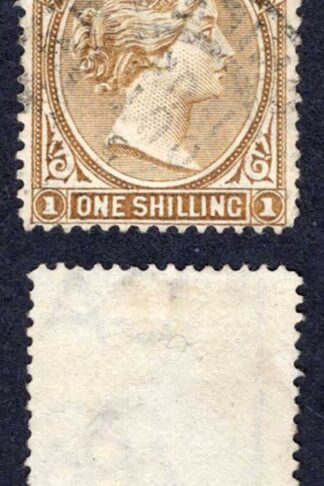 Falkland Is SG38 1/- Yellow-brown used in Chile