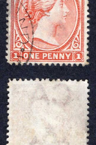 Falkland Is SG23 1d Pale Red with NO WMK Falkland W (Post Bay) pmk