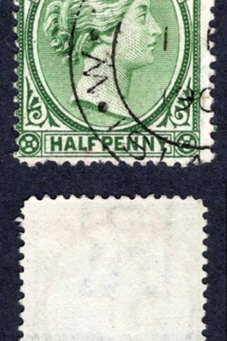 Falkland Is SG17c 1/2d Dull Yellowish-green with NO WMK Falkland W (Post Bay) pmk