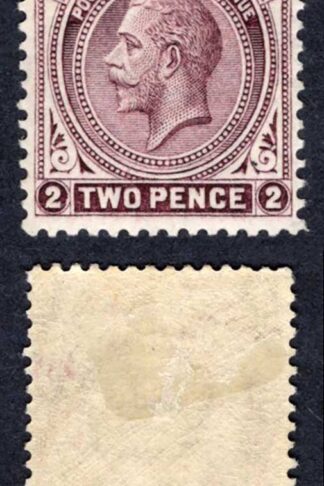 Falkland Is SG75 2d Deep Brown-purple Wmk Script M/M Cat 26 pounds
