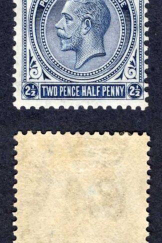 Falkland Is SG76b 2 1/2d Deep Steel Blue Wmk Script M/M (light gum bend) Cat 16 pounds