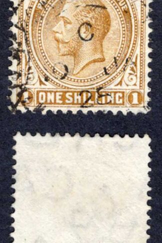 Falkland Is SG65 1/- light bistre brown Wmk Mult CA Cat 30 pounds
