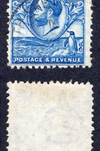 Falkland Is SGZ46 2 1/2d Blue Whale and Penguins used in South Georgia Cat 9 pounds