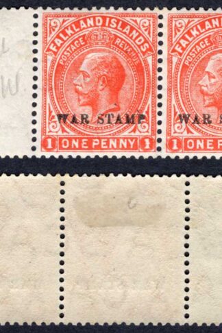 Falkland Is 1d War Stamp with Small W M/M