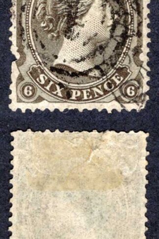 Transvaal SG137a 6d Black-brown used Cat 10 pounds