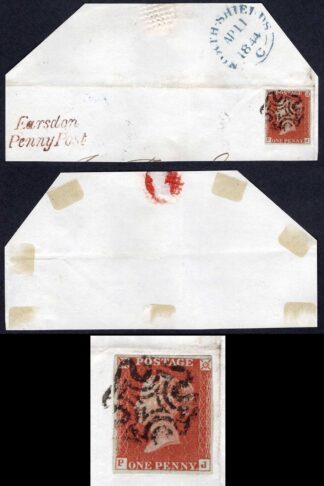 Penny Red (PJ) just touched top right with EARSDON PENNY POST
