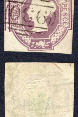 SG59wk 6d Embossed Wmk Inverted and Reversed Superb used Cat 750 pounds