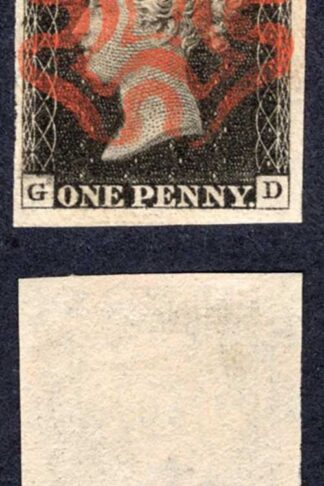 Penny Black (GD) Plate 1b Great Margins and a Complete Maltese Cross