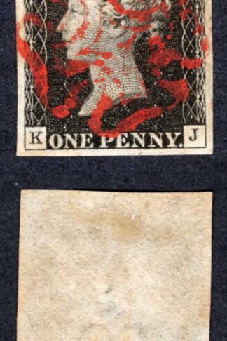 Penny Black (KJ) Plate 1b Good Margins and Bright Red Cross