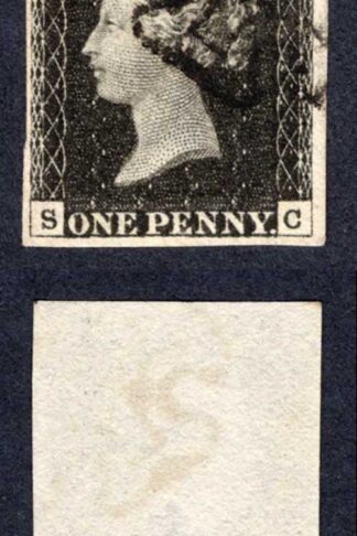 Penny Black (SC) Plate 1b Good Margins with a CLEAR PROFILE