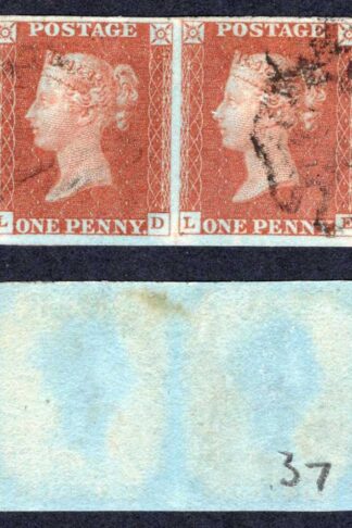 1841 Penny Red (LD/LE) Plate 37 BIG Margins Cat 220 pounds as singles