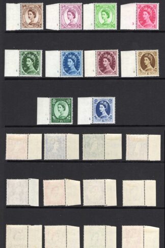 SG540/56 Wilding Set Wmk Edward Crown Cylinder singles M/M